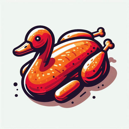 Illustration of a rubber duck. Vector illustration of a rubber duck.のイラスト素材