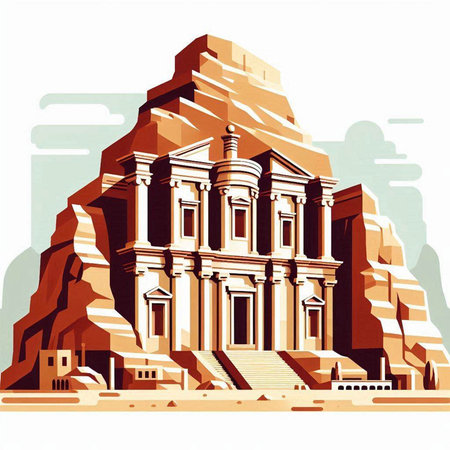 The Great Sphinx of Giza, Egypt. Vector illustration.のイラスト素材