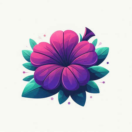 Flower icon on white background. Vector illustration for your design.のイラスト素材