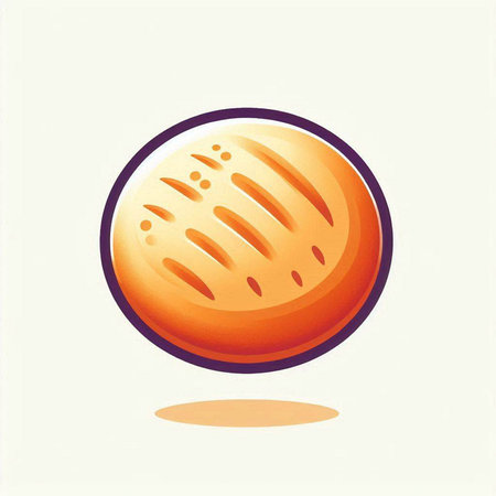 Illustration of a bread on a white background. Vector illustration.のイラスト素材