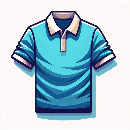 Blue polo shirt on a white background. Vector illustration. Eps 10のイラスト素材