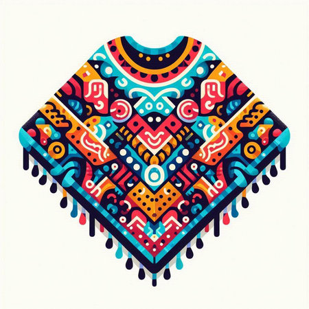Colorful ethnic aztec pattern. Vector illustration for your design.のイラスト素材