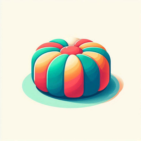 pumpkin cake in retro style, vector illustration, eps10のイラスト素材