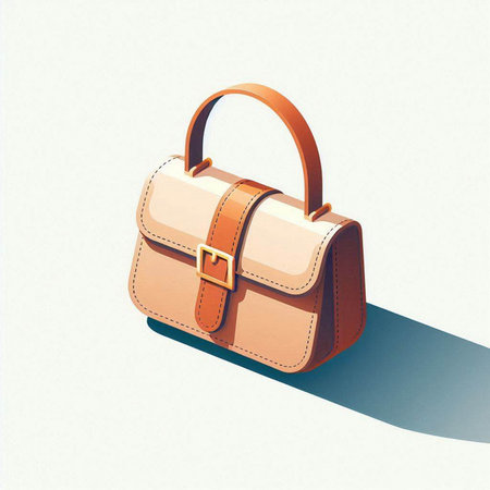 Vector illustration of leather briefcase on white background. Eps 10.のイラスト素材