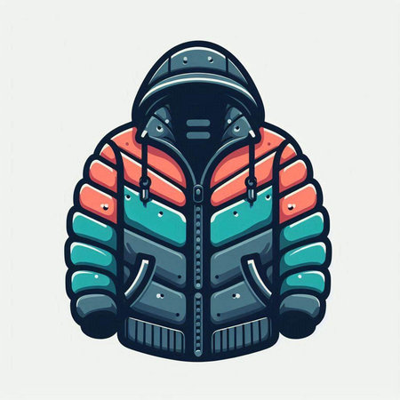 Hockey helmet and jacket vector illustration isolated on a white background.のイラスト素材