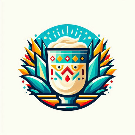 Cup of coffee with whipped cream. Vector illustration in flat styleのイラスト素材