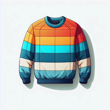 Colorful sweater isolated on a white background. Vector illustration for your designのイラスト素材