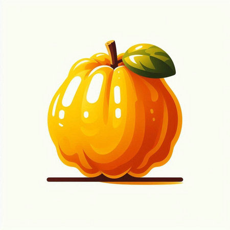 Pumpkin isolated on white background. Vector illustration in cartoon style.のイラスト素材