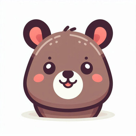 Cute cartoon hamster. Vector illustration in a flat style.のイラスト素材