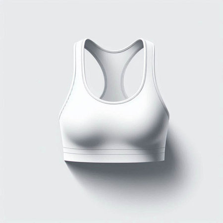 White female tank top mockup, 3d rendering. Computer digital drawing.のイラスト素材
