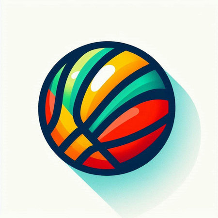 Colorful basketball ball on white background. Vector illustration. Eps 10のイラスト素材
