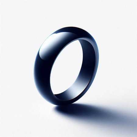3d render of a ring on a white background with shadow.のイラスト素材