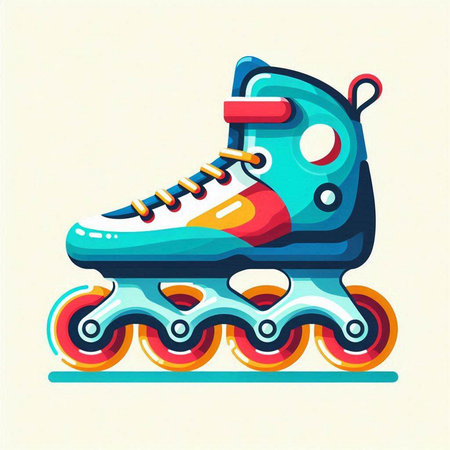 Roller skates icon. Vector illustration of roller skates.のイラスト素材