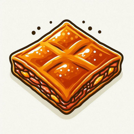 Baklava icon. Vector illustration of baklava.のイラスト素材