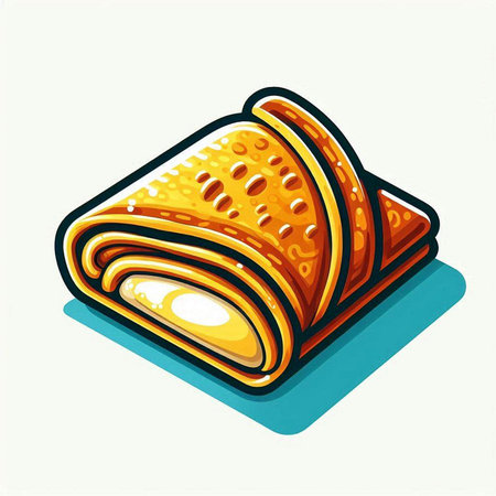 Bread icon. Vector illustration. Isolated on white background.のイラスト素材