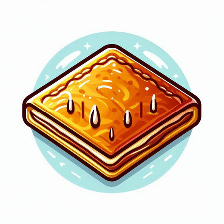 Vector illustration of a pie on a white background. Vector illustration.のイラスト素材