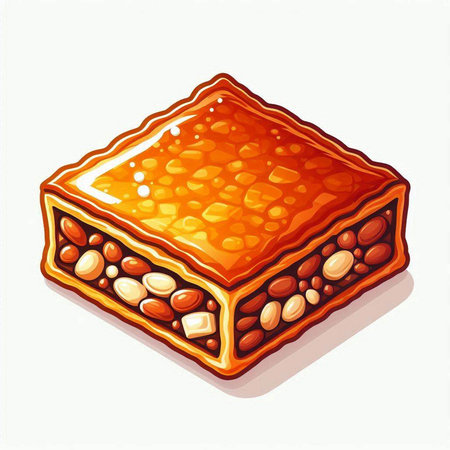 Baklava. Vector illustration of baklava.のイラスト素材