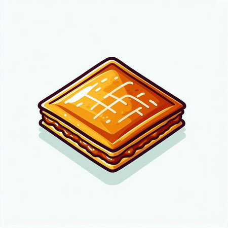 Baklava icon isolated on white background. Vector illustration.のイラスト素材