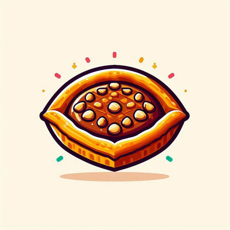 Illustration of a pie on a white background. Vector illustration.のイラスト素材