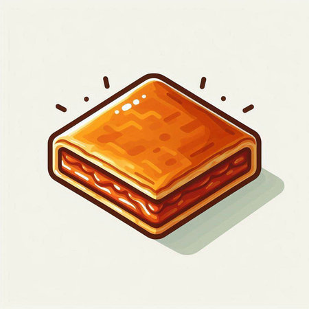 Baklava icon. Vector illustration of baklava.のイラスト素材
