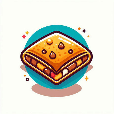Baklava icon. Vector illustration of baklava.のイラスト素材