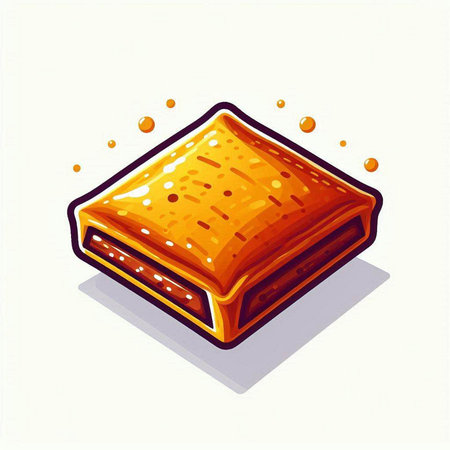 Illustration of a chocolate bar in cartoon style. Vector illustration.のイラスト素材