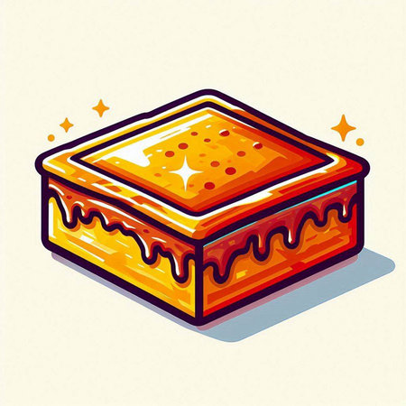 Illustration of a slice of cake in isometric style. Vector illustration.のイラスト素材