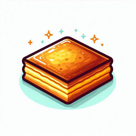 Illustration of a stack of crackers on a white background.のイラスト素材