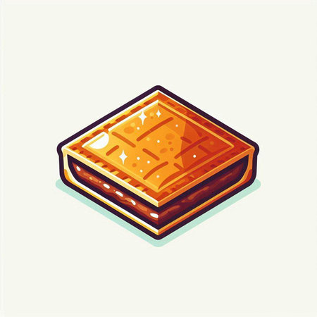 Vector illustration of a biscuit with chocolate on a white background.のイラスト素材