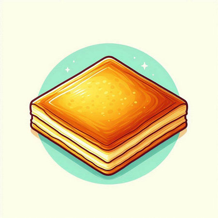 Illustration of a Stack of Biscuits on a Blue Backgroundのイラスト素材