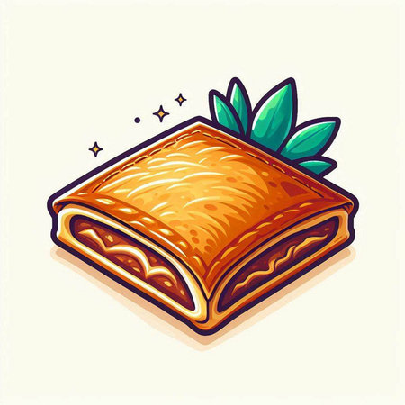 Baklava vector illustration. Baklava icon. Baklava vector iconのイラスト素材