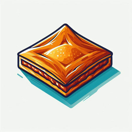 Baklava icon. Vector illustration of baklava.のイラスト素材