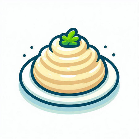 Illustration of mayonnaise on a white background. Vector illustrationのイラスト素材