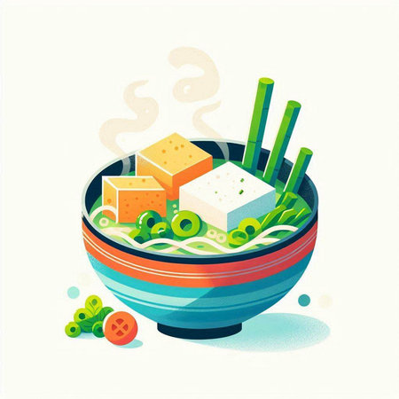 Noodles in a bowl on a white background. Vector illustration.のイラスト素材