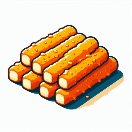 Illustration of japanese sushi roll isolated on a white backgroundのイラスト素材