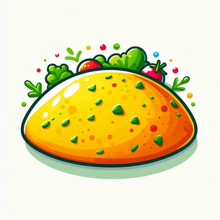 Mexican food. Vector illustration of mexican burrito.のイラスト素材