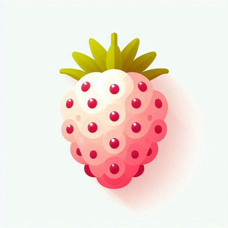 Strawberry vector illustration. Vector illustration of a fresh berry.のイラスト素材