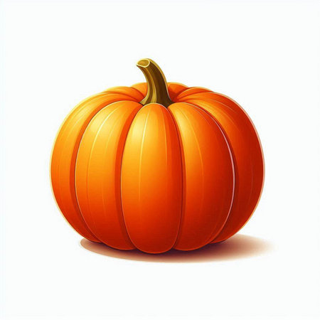 Illustration of a pumpkin on a white background. Vector illustration.のイラスト素材