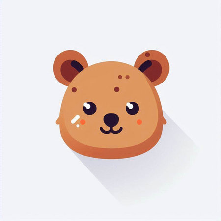 Cute bear. Vector illustration. Cute animal. Cartoon style.のイラスト素材
