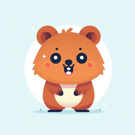 Cute cartoon bear. Vector illustration of a cute animal character.のイラスト素材