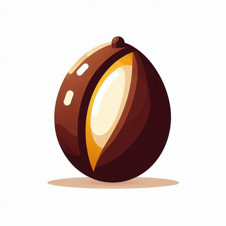 Coffee bean isolated on a white background. Vector illustration.のイラスト素材
