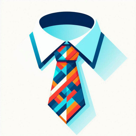 Tie and necktie in retro style. Vector illustration. Eps 10のイラスト素材