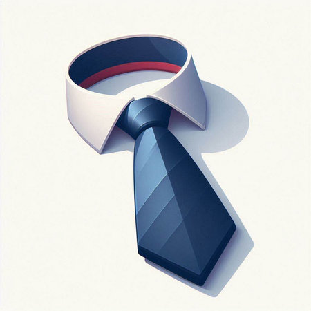 Illustration of a necktie on a white background - 3d renderのイラスト素材