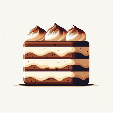 Cake design, vector illustration eps 10. Retro style.のイラスト素材