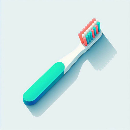 Toothbrush with toothpaste on white background. 3d illustrationのイラスト素材