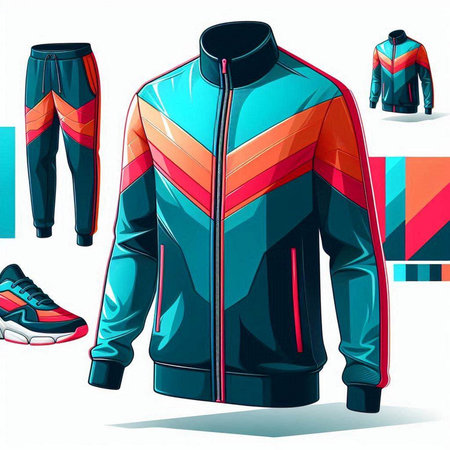 sportswear. sportswear for running. vector illustrationのイラスト素材