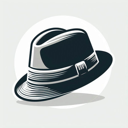 Vector illustration of a hat. Isolated on a white background.のイラスト素材