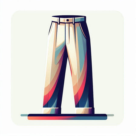 Trousers. Vector illustration of a mannequin with trousers.のイラスト素材