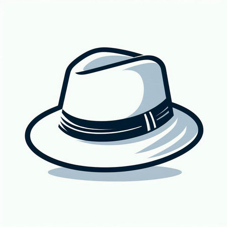 Illustration of a hat on a white background. Vector illustration.のイラスト素材