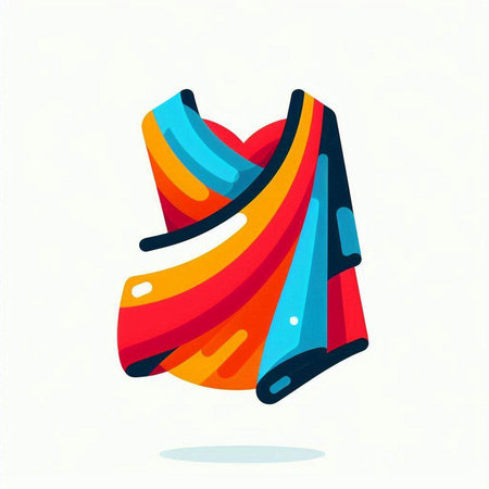 Colorful abstract vector icon. Illustration of modern geometric shape.のイラスト素材